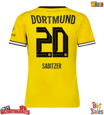 Borussia Dortmund Marcel Sabitzer #20 Replica Home Stadium Shirt for Women 2026-27 Short Sleeve